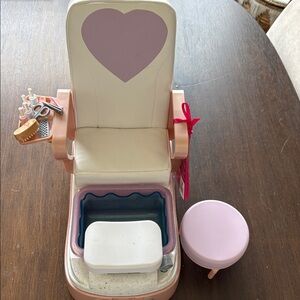 Our Generation Yay, Spa day! Salon Chair Accessory Set For 18" dolls NWT